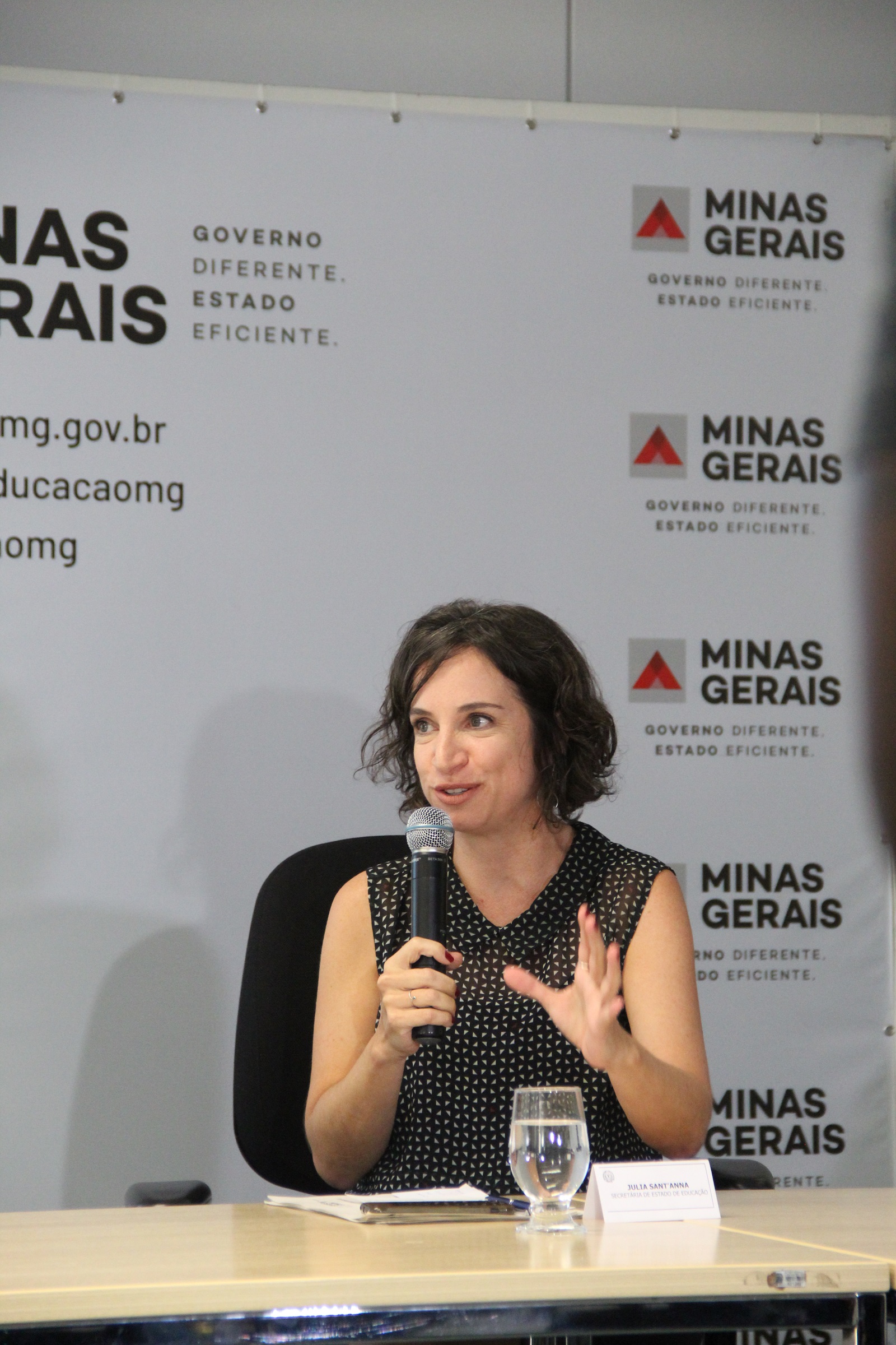 A Secretária de Estado de Educação, Julia Sant’Anna, concedeu entrevista coletiva na tarde desta quarta-feira. Foto: Eric Abreu 